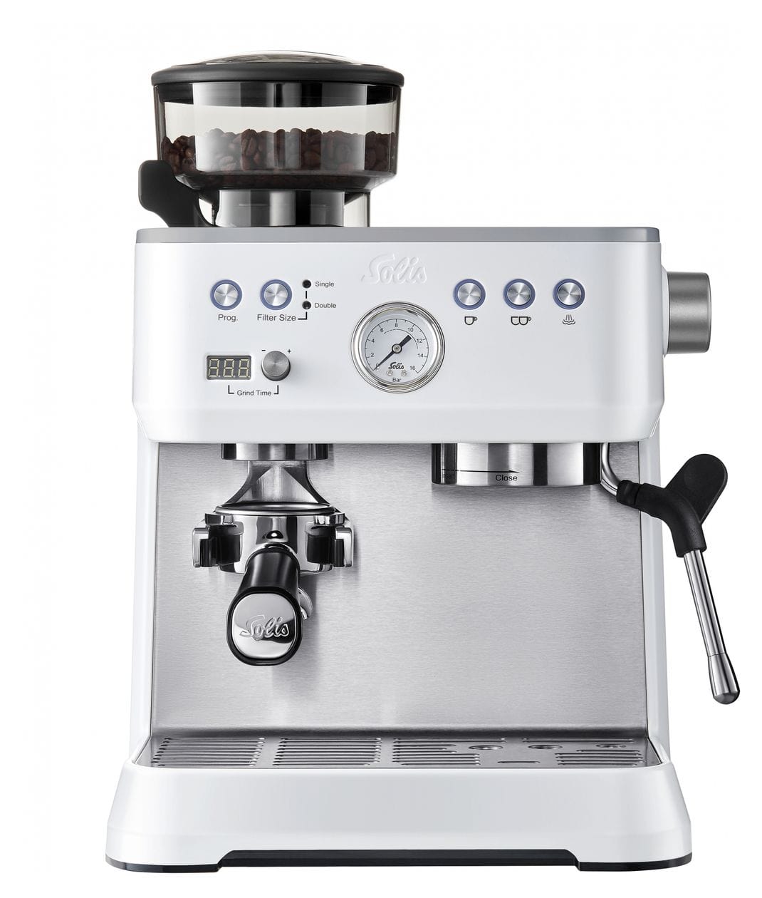 1019 Perfetta Grind & Infuse Siebträger Kaffeemaschine 1645 W  (Weiß) 