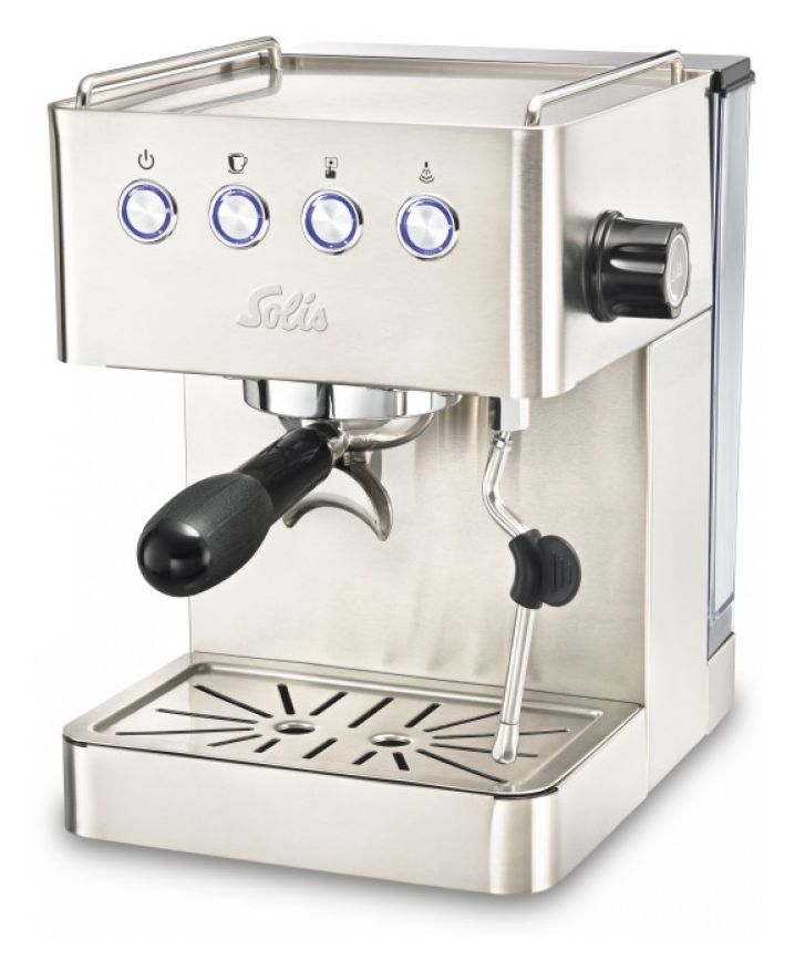 Barista Gran Gusto Siebträger Kaffeemaschine 15 bar 1450 W  (Schwarz, Edelstahl) 