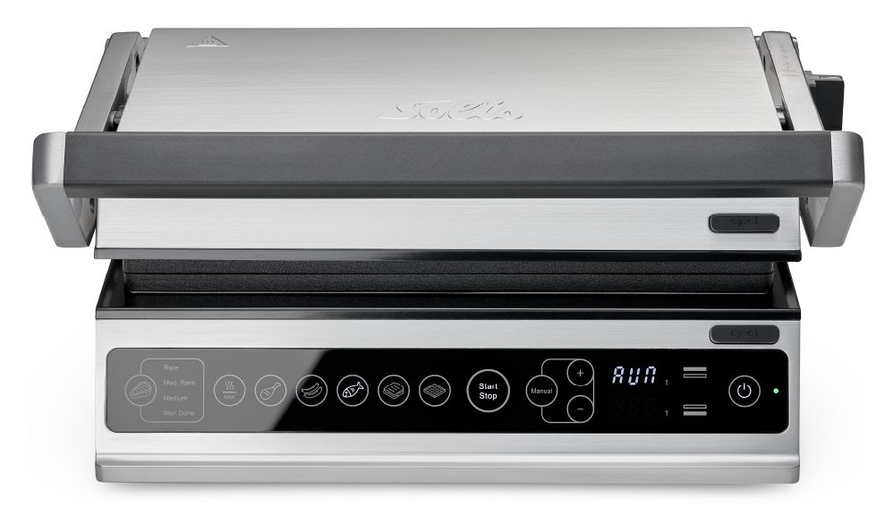 Contact Grill Pro 2000 W mit 280 x 250 mm Fläche  (Schwarz, Edelstahl) 