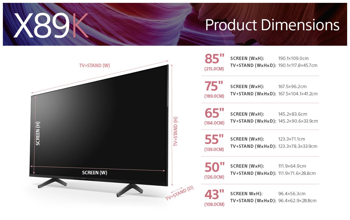 KD-65X89K LCD/TFT Fernseher 165,1 cm (65 Zoll) EEK: F 4K Ultra HD (Schwarz) 