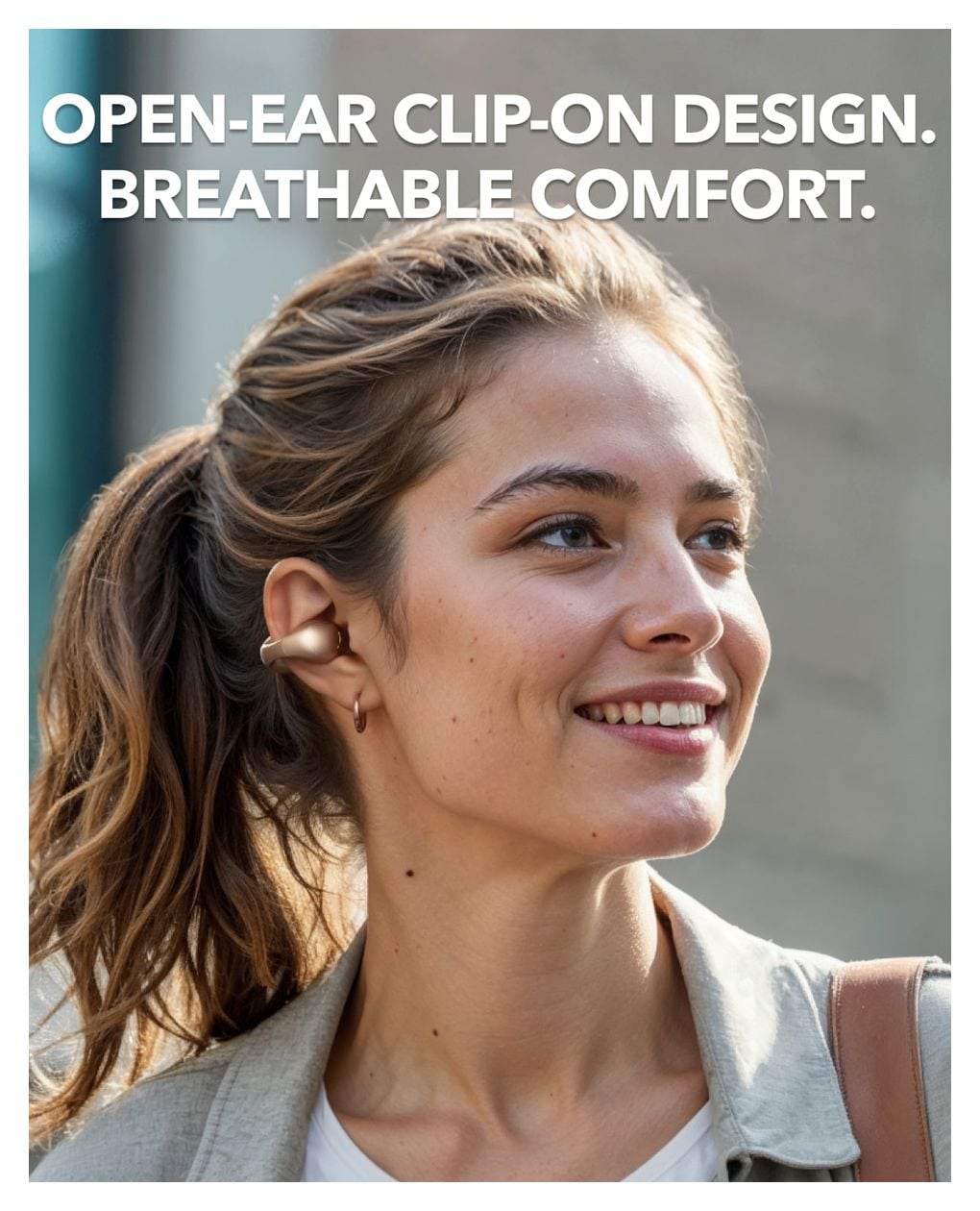 C40i Ohraufliegender Bluetooth Kopfhörer kabellos IPX4  (Bronze) 