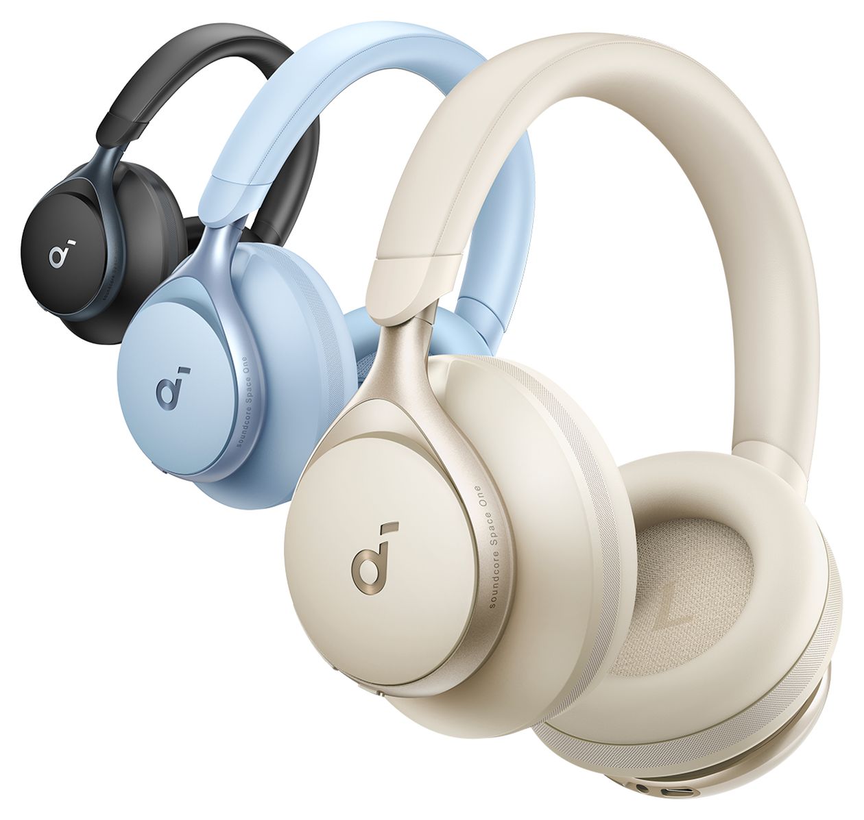 Space One Ohraufliegender Bluetooth Kopfhörer kabelgebunden&kabellos  (Cremefarben) 
