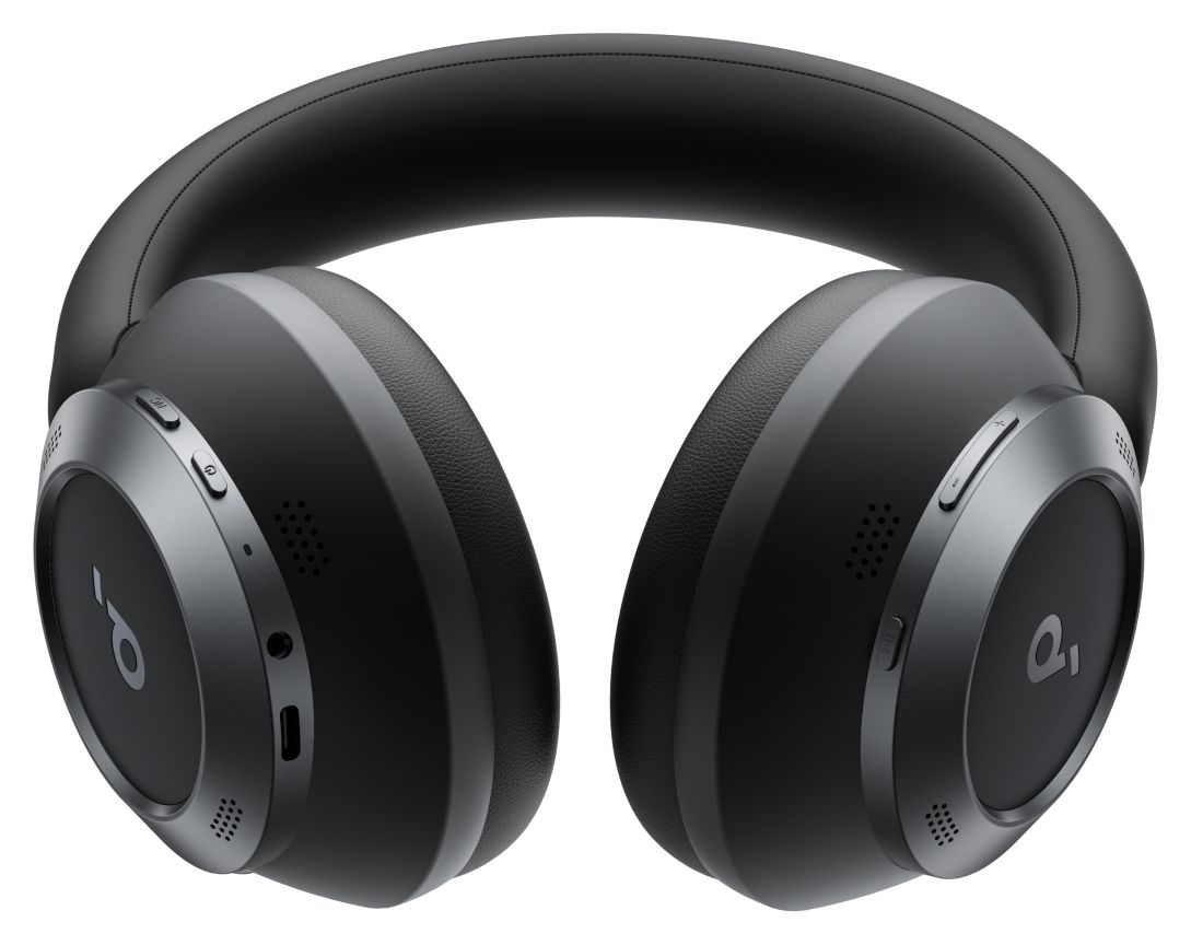 Space One Pro Ohraufliegender Bluetooth Kopfhörer kabellos  (Schwarz) 
