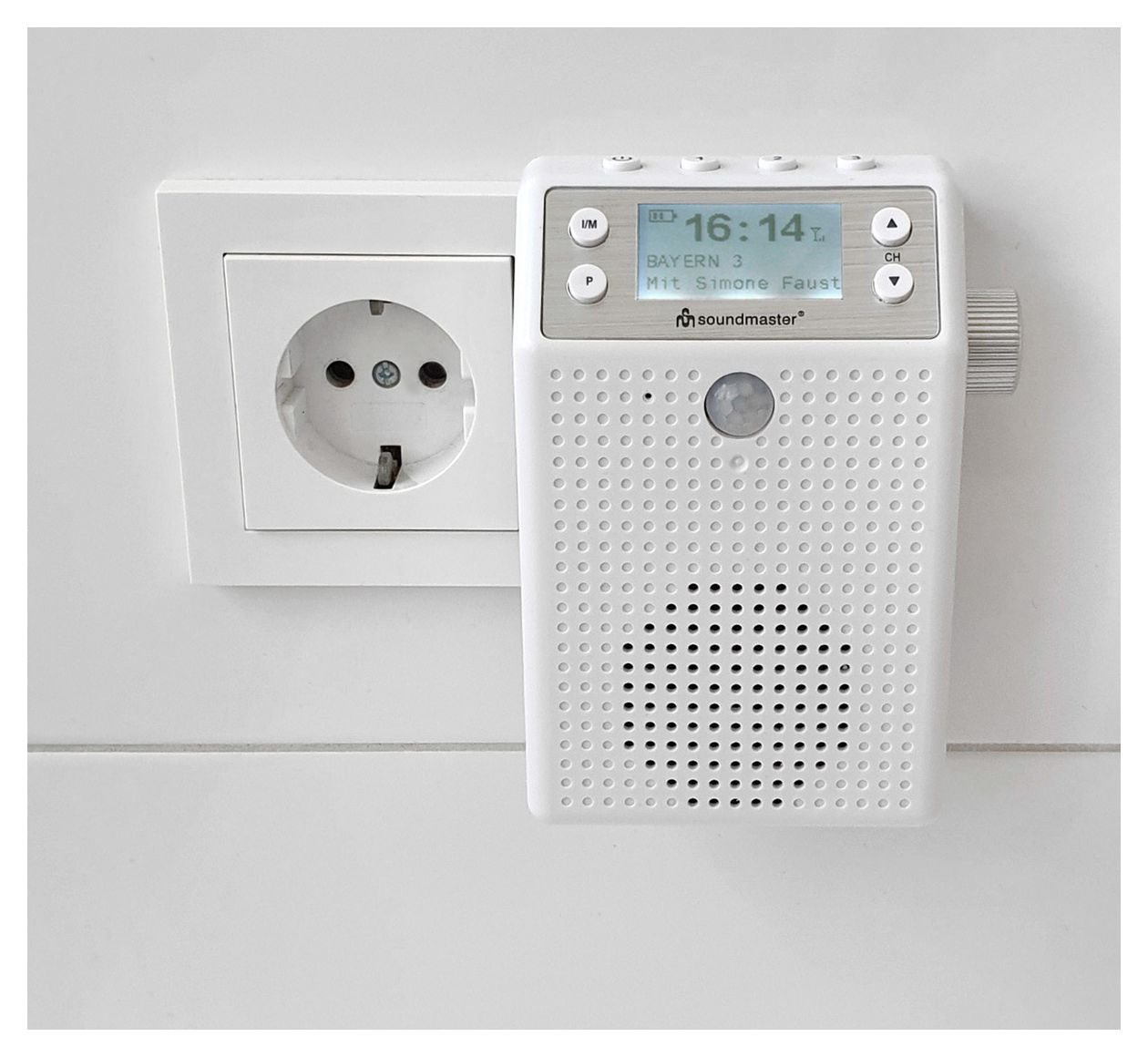 DAB60WE Bluetooth DAB+, FM Radio Tragbar Spritzwassergeschützt IPX4  (Weiß) 