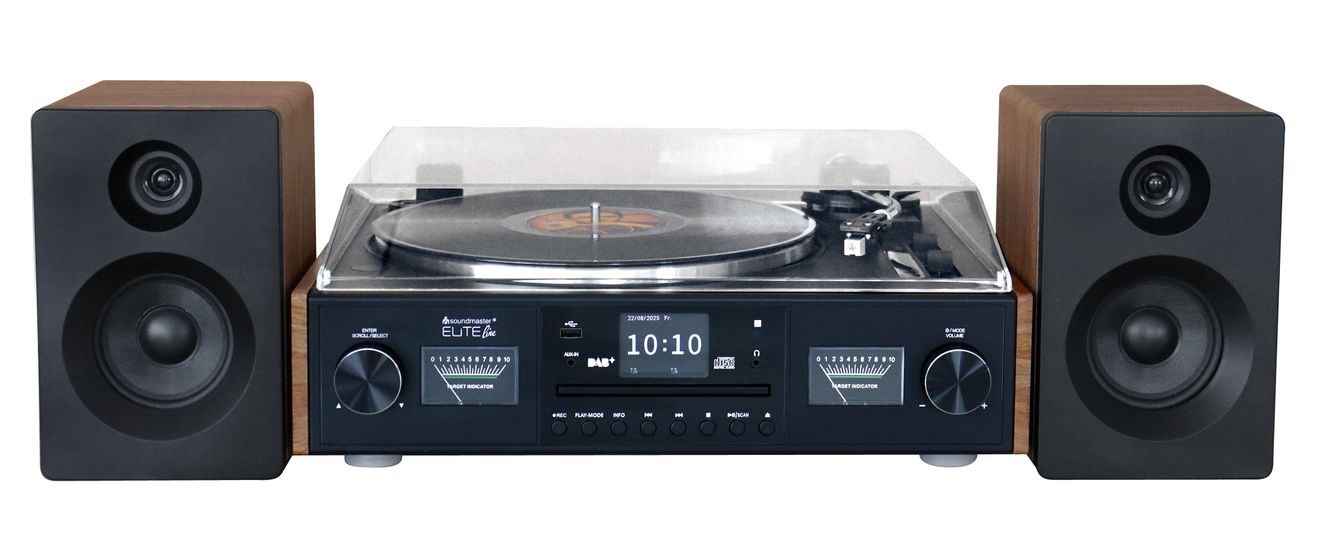 PL920 EliteLine Plattenspieler Riemenantrieb Heim-Audio-Mikrosystem DAB+, FM 12,5 W Bluetooth  (Schwarz, Holz) 