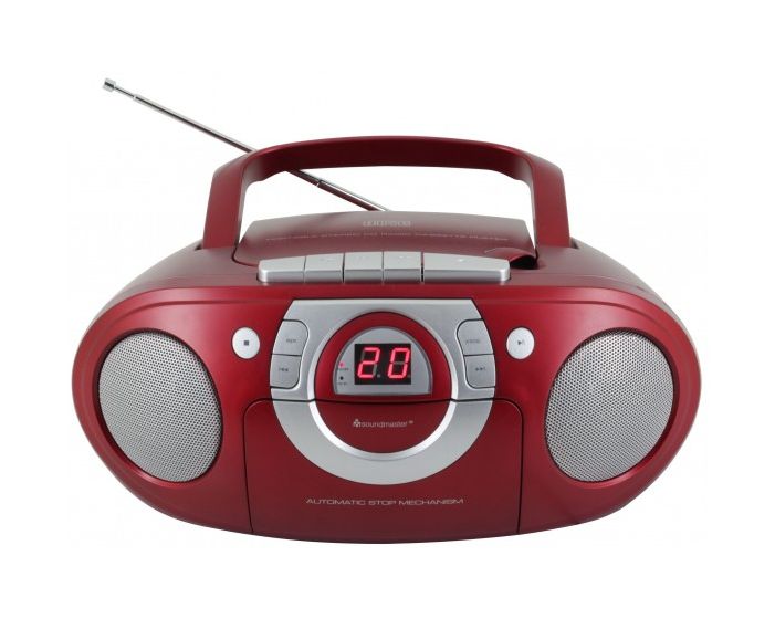 SCD5100 CD Boombox CD Payer  (Grau, Rot) 