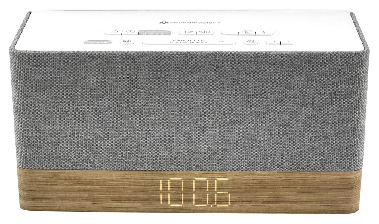 UR630WE Bluetooth FM, PLL, UKW Radio Uhr  (Grau, Weiß) 