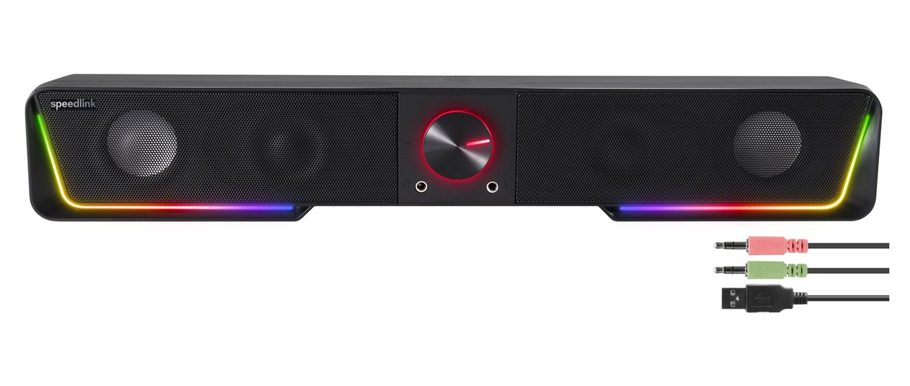 Gravity RGB Soundbar 6 W  (Schwarz) 