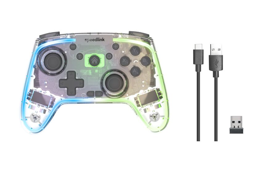 SL-650115-CR Rait NX Analog / Digital Gamepad für PC, Android, Nintendo Switch Lite, Nintendo Switch OLED, Playstation 3  (Transparent) 