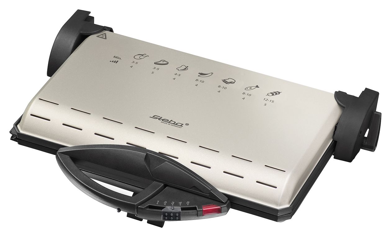 PG 4.4 Kontaktgrill 2000 W mit 370 x 230 mm Fläche  (Schwarz, Champagner) 