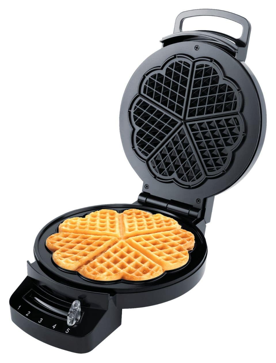 WE1 Waffeleisen Herz (Form) für 5 Waffel(n) 1200 W 