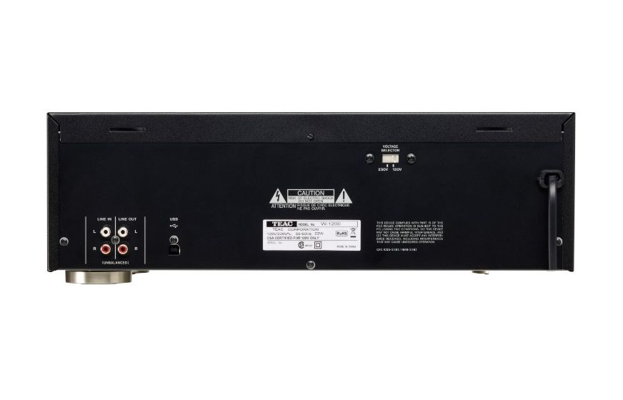 W-1200 Doppelkassettendeck (Schwarz) 