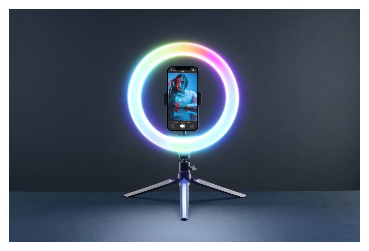 Selfie Ring Multicolor 30 mm Universal  (Schwarz) 