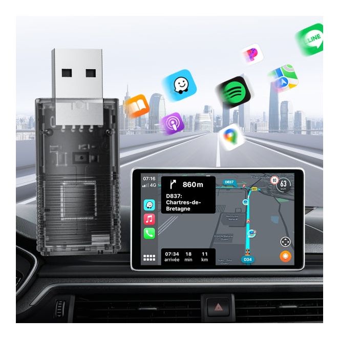 TX-346 USB-Dongle Car Play- & Android Auto 