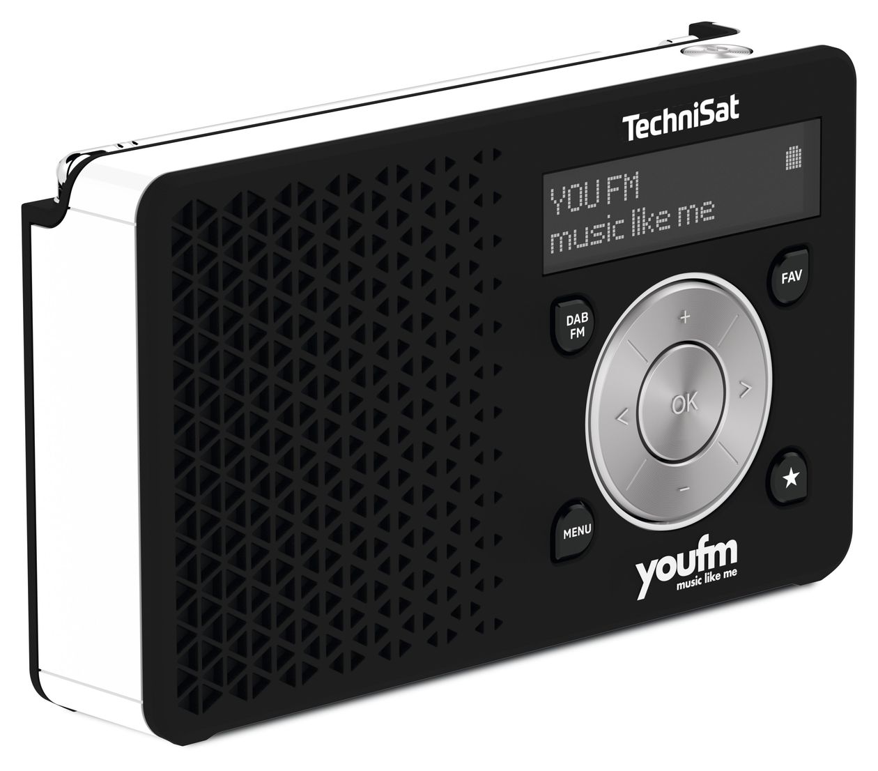 Digitradio 1 DAB+, FM Radio Tragbar  (Schwarz, Weiß) 