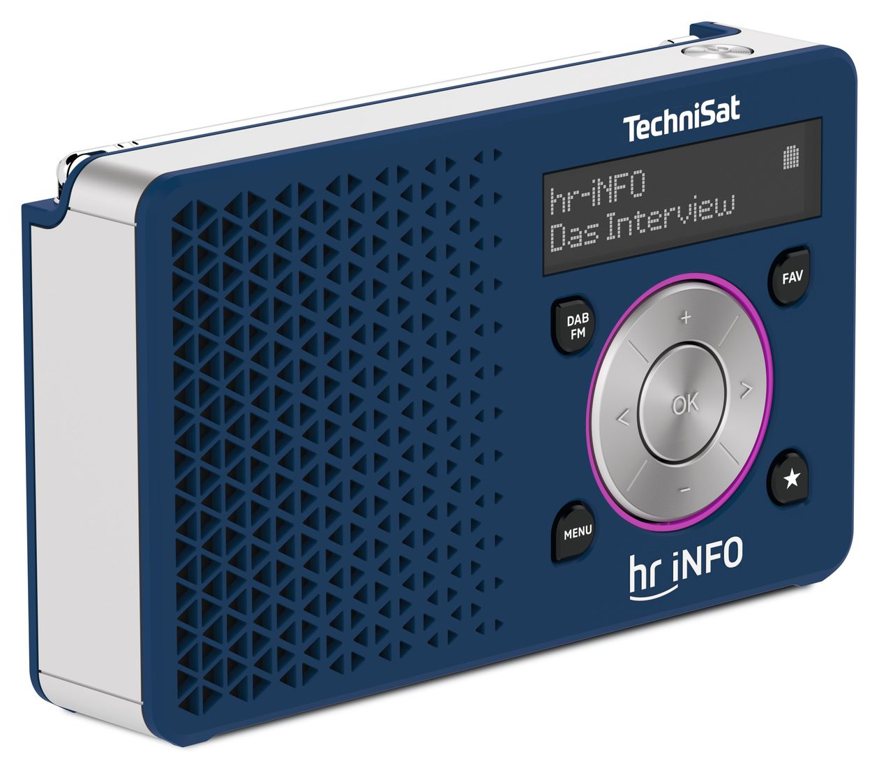 DigitRadio 1 hr iNFO DAB, DAB+, UKW Radio Tragbar  (Blau, Silber) 