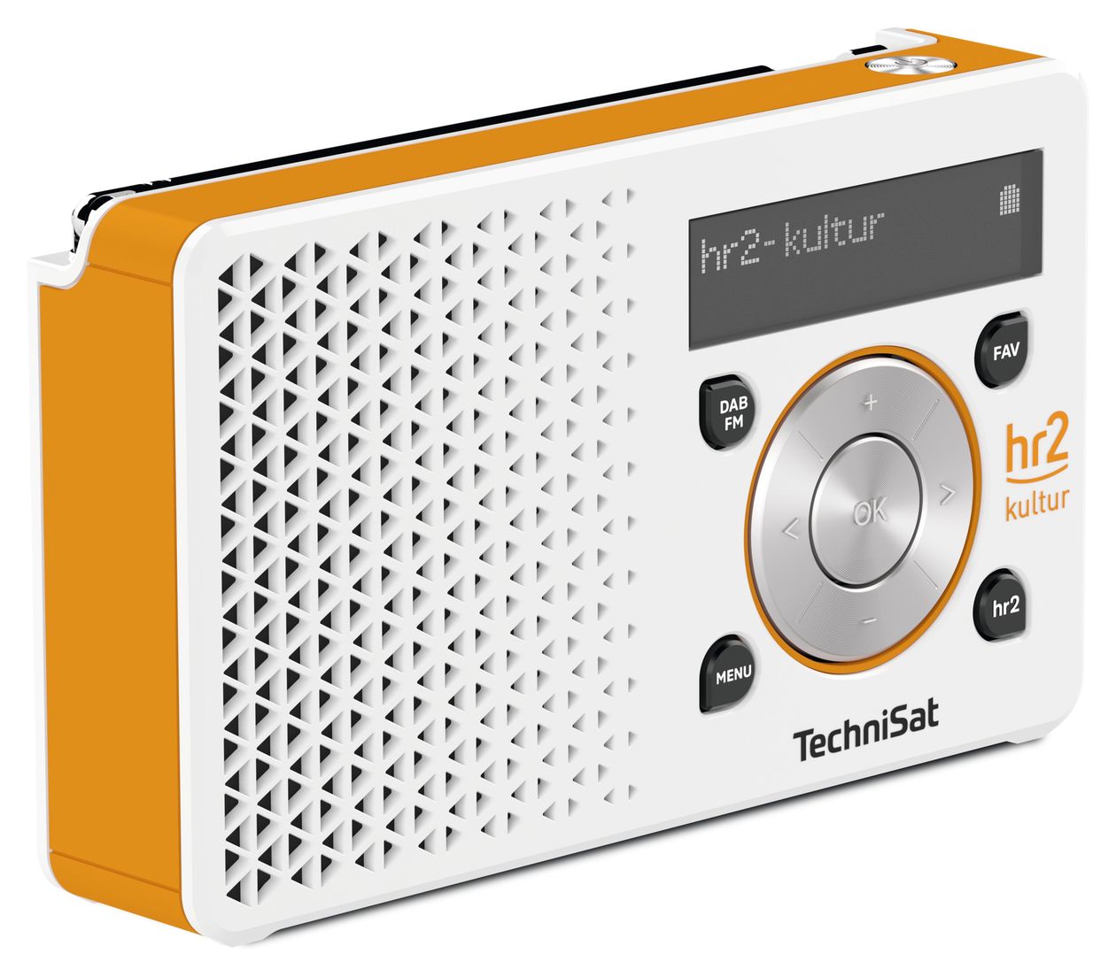 Digitradio 1 hr2 Edition DAB, DAB+, UKW Radio Tragbar  (Orange, Weiß) 