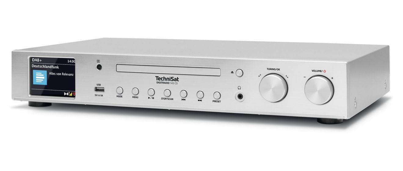 DigitRadio 143 CD (V3) Home-Audio-Minisystem DAB+, FM Bluetooth  (Silber) 