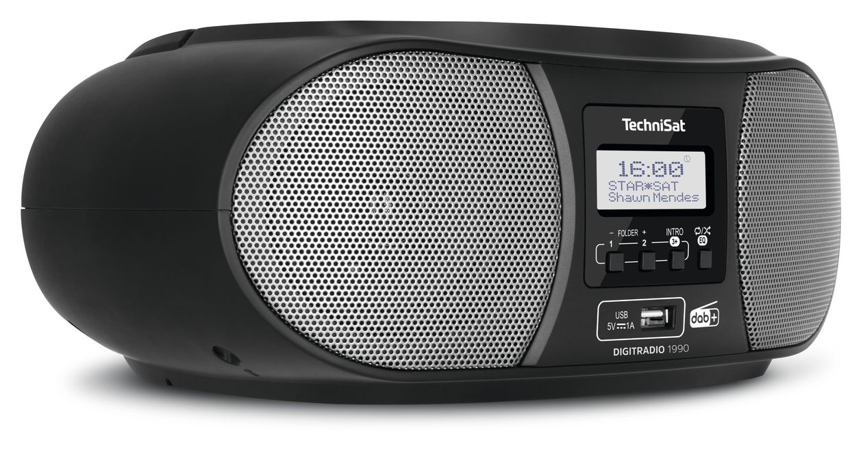 DigitRadio 1990 Bluetooth DAB+, FM Radio Tragbar  (Schwarz, Grau) 