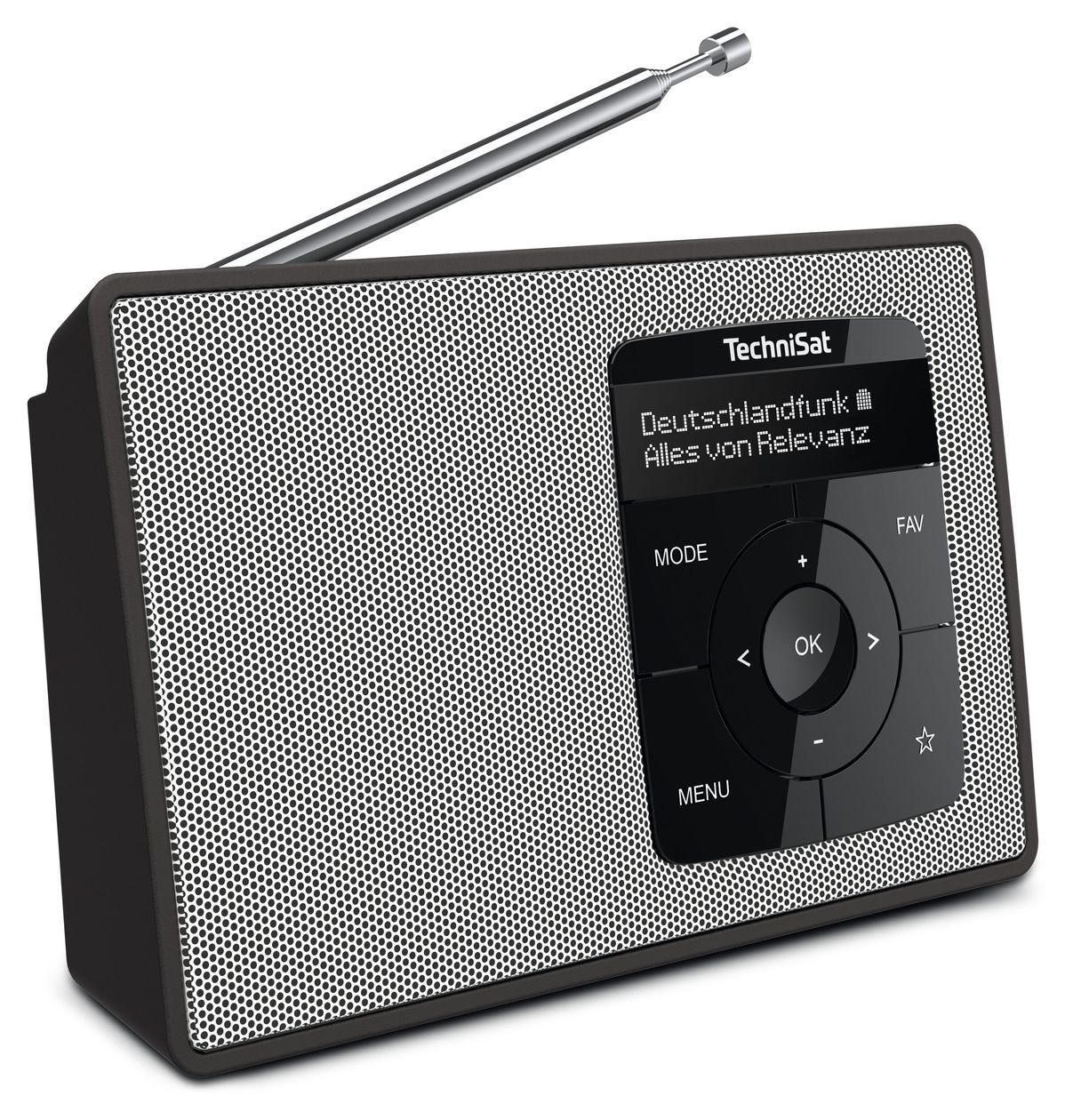 DigitRadio 2 Bluetooth DAB+, FM Radio Tragbar  (Schwarz, Weiß) 