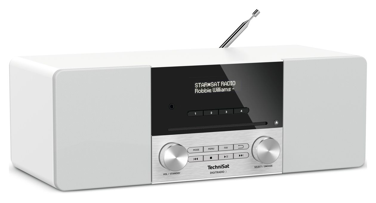 DigitRadio 3 Bluetooth DAB+, FM Radio Persönlich  (Edelstahl, Weiß) 