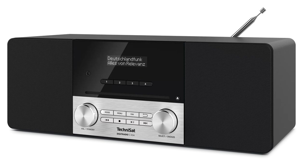 DigitRadio 3 ASA DAB+/UKW Radio Bluetooth (Schwarz/Silber) 