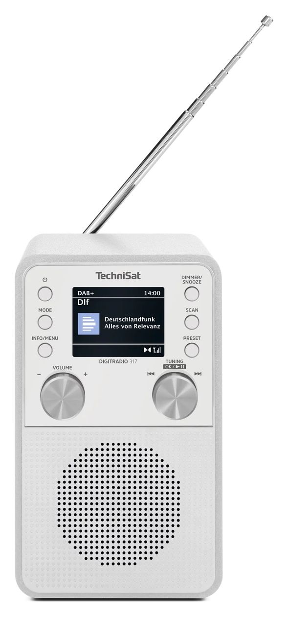 DigitRadio 317 Bluetooth DAB+, FM Radio Tragbar  (Weiß) 