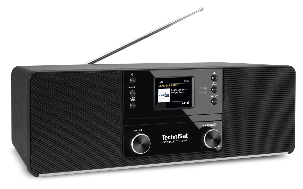 DigitRadio 370CD Bluetooth DAB+, FM Radio Persönlich  (Schwarz) 