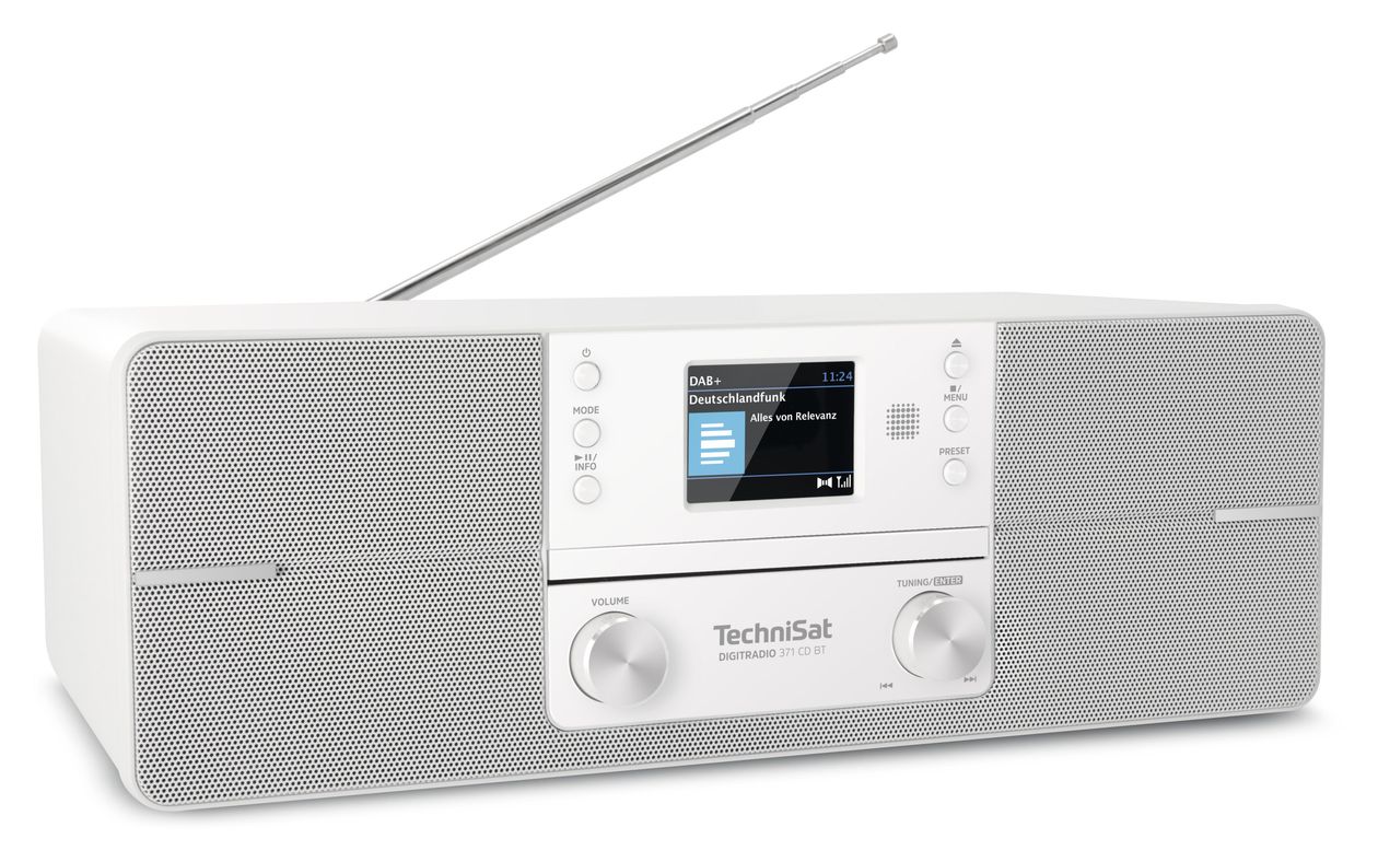 DigitRadio 371CD BT CD Payer DAB, DAB+, FM Radio  (Weiß) 