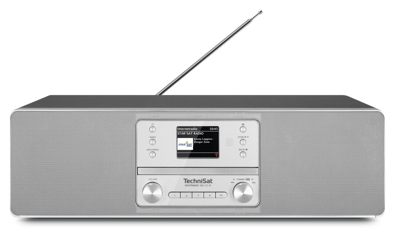 Digitradio 380CD IR Bluetooth DAB+, FM Radio Internet  (Silber) 