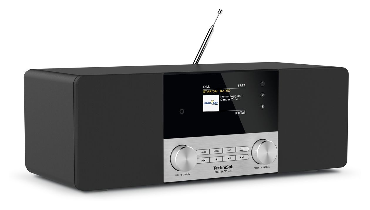 DigitRadio 4C Bluetooth DAB+, FM Radio Persönlich  (Schwarz, Silber) 
