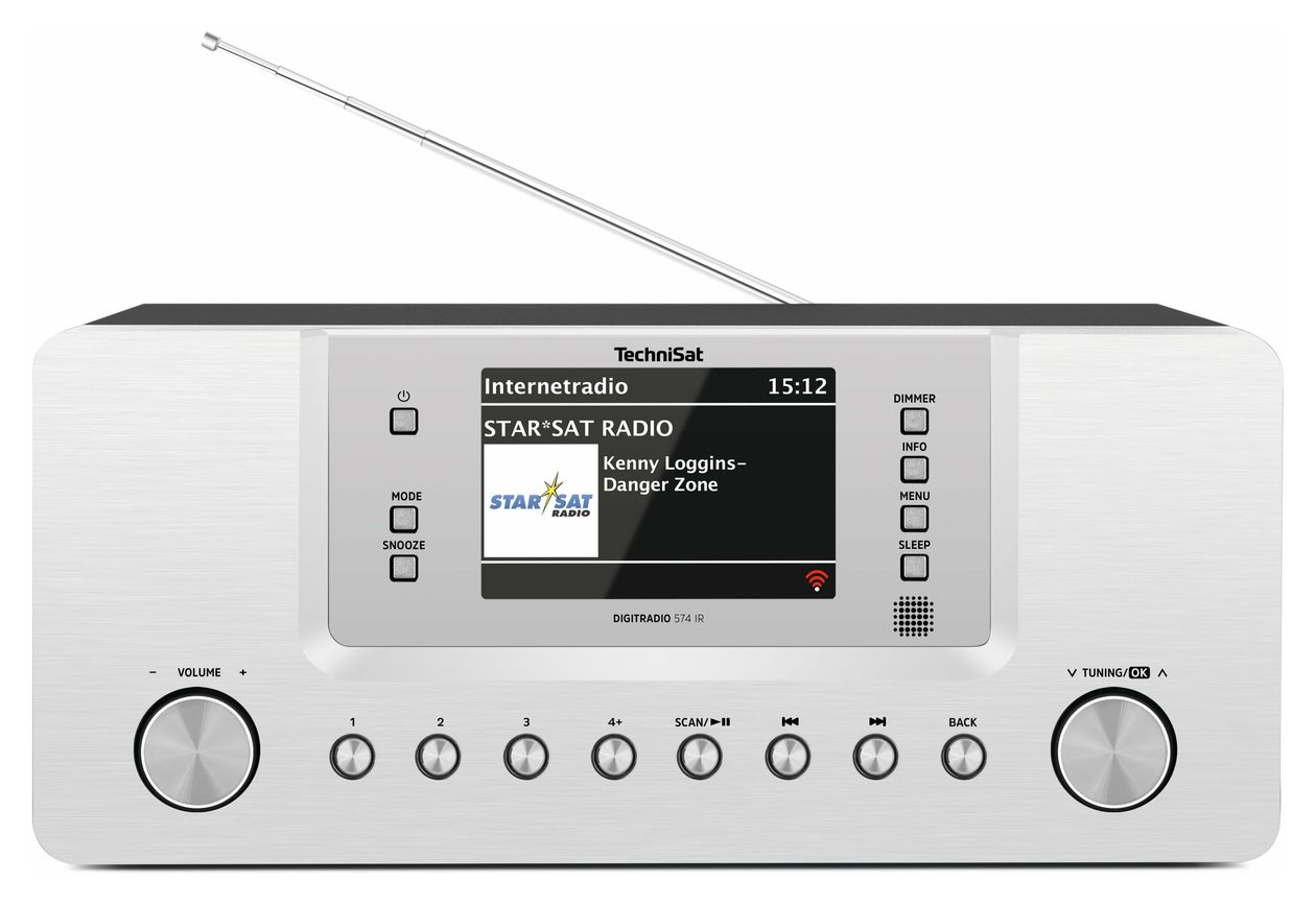 DigitRadio 574 IR DAB+/UKW Internetradio Bluetooth  (Silber) 