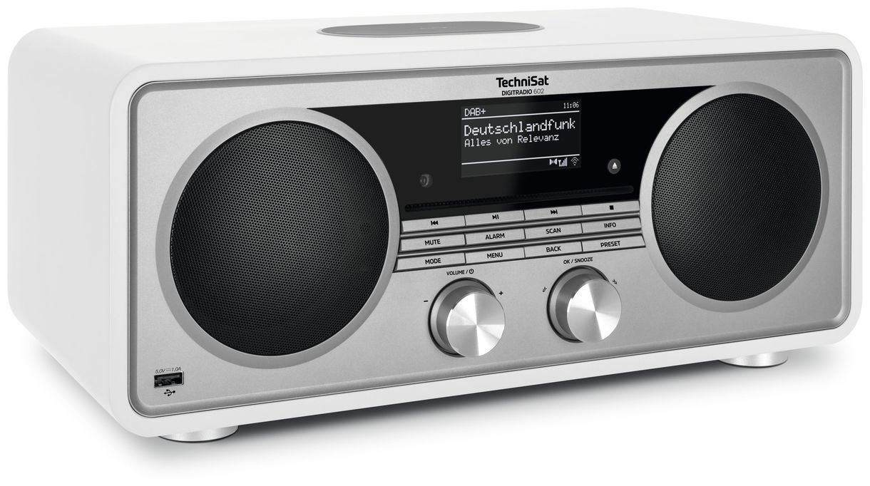 Digitradio 602 Bluetooth DAB+, FM Radio (Silber, Weiß) 
