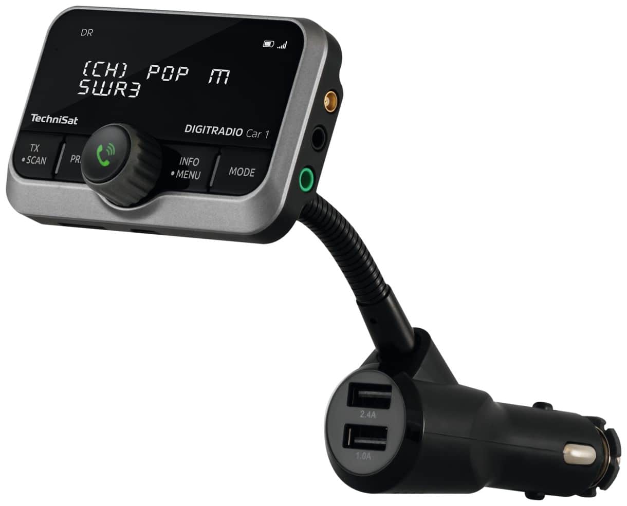 DigitRadio Car 1 Bluetooth DAB+, FM Radio (Schwarz) 
