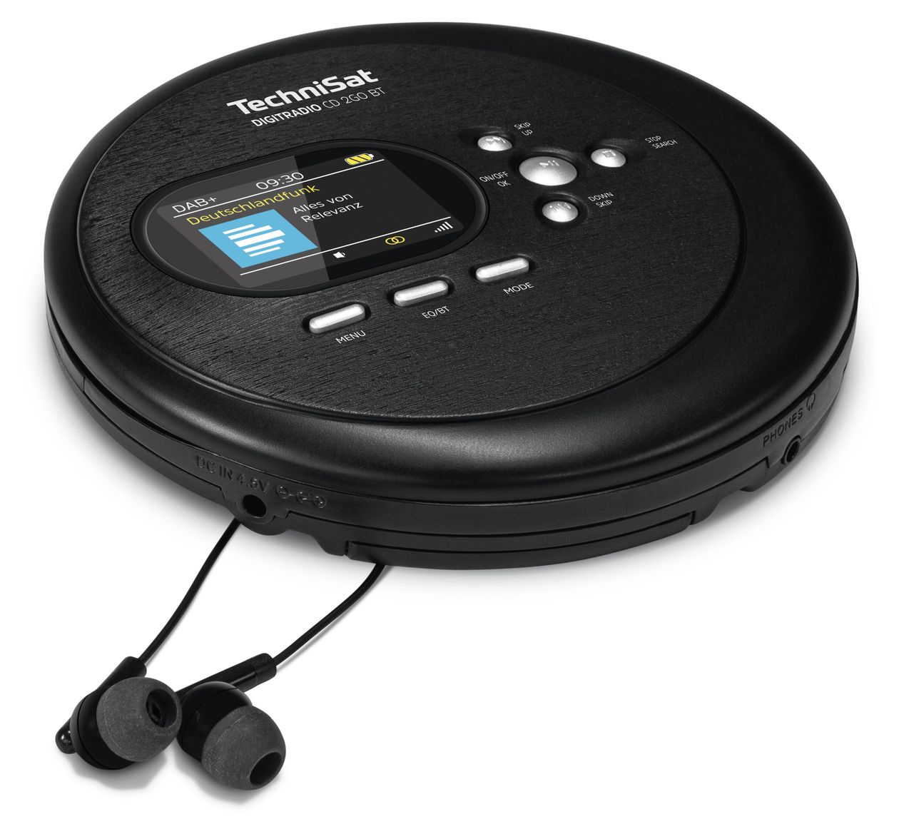 DigitRadio CD2GOBT CD Payer DAB+, FM Radio  (Schwarz) 