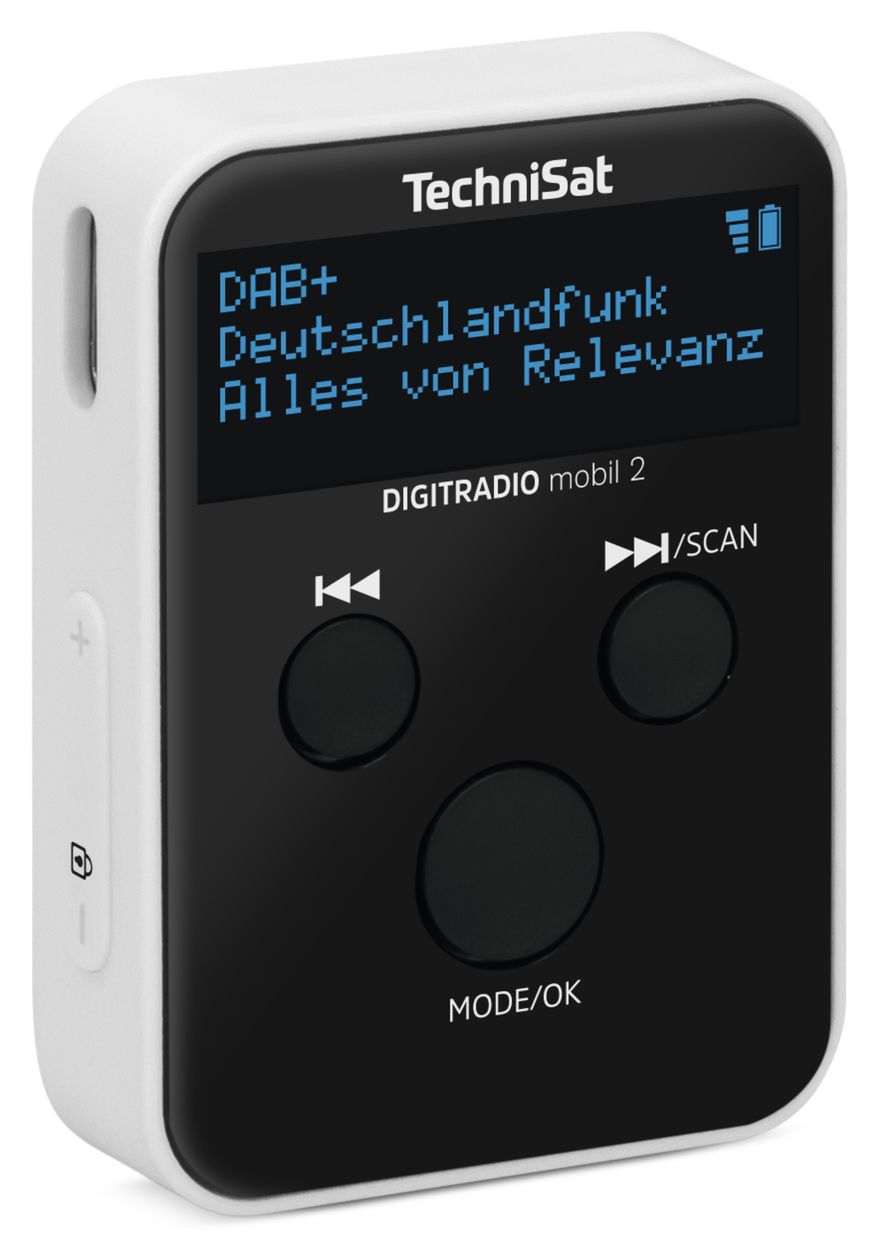 Digitradio mobil 2 DAB+, FM Radio Tragbar  (Schwarz, Weiß) 