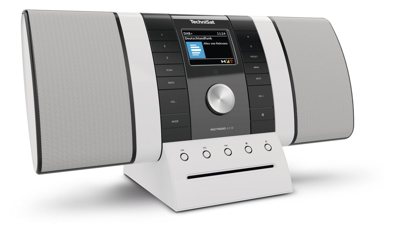 Multiradio 4.0 Bluetooth DAB+, FM, PLL, UHF Radio Internet  (Schwarz, Weiß) 