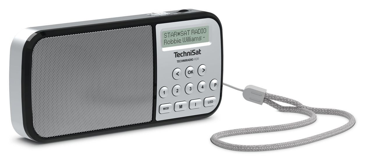 TechniRadio RDR DAB+, FM Radio Tragbar  (Silber) 