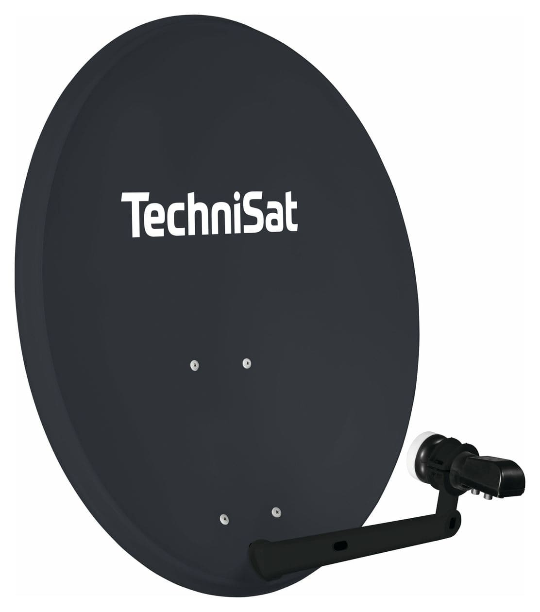 Technitenne 70 Quattro-Switch-LNB digitale Sat Antenne 70 cm Stahl Sat-Spiegel  (Schwarz) 