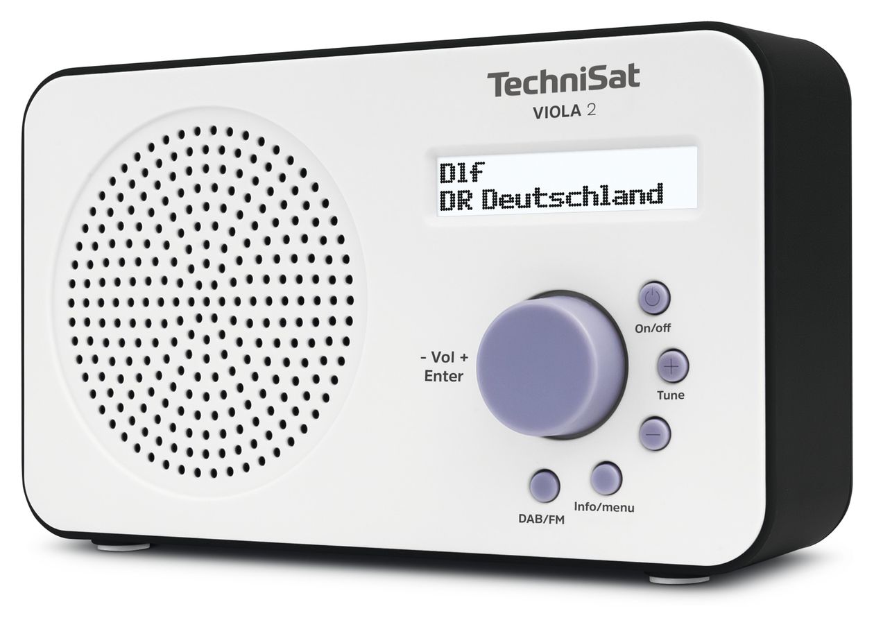 Viola 2 DAB, DAB+, FM Radio Tragbar  (Schwarz, Weiß) 