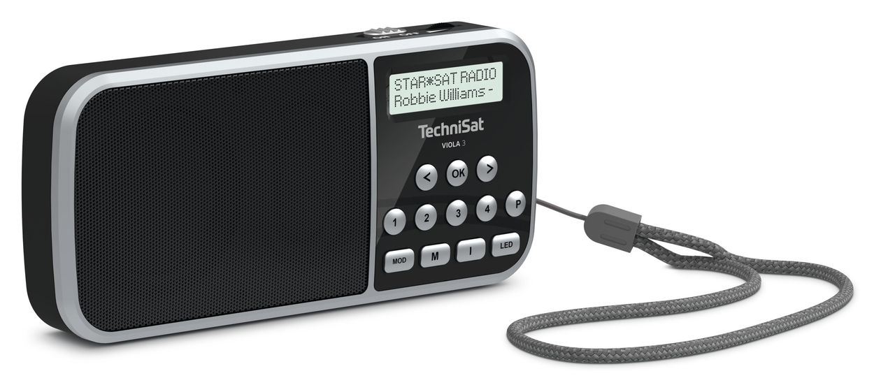 VIOLA 3 DAB+, FM, UKW Radio Tragbar  (Schwarz, Silber) 