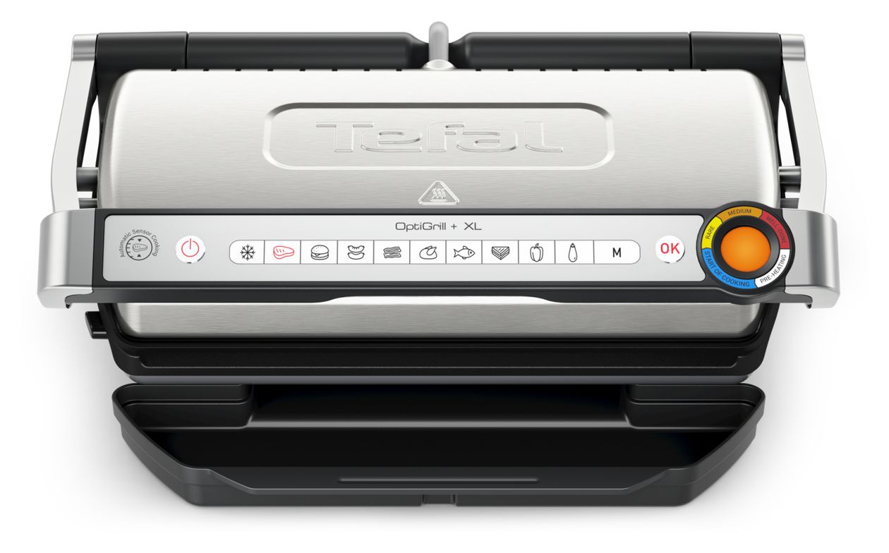 GC727D Optigrill+ XL 1 Zone(n) 2000 W mit 400 x 200 mm Fläche  (Schwarz, Edelstahl) 