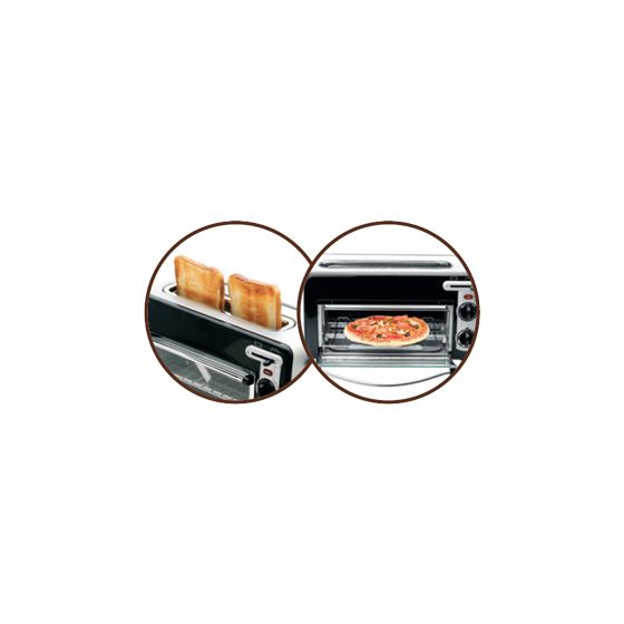 TL6008 Toast n' Grill A12 Toaster 1300 W 2 Scheibe(n)  (Aluminium, Schwarz) 