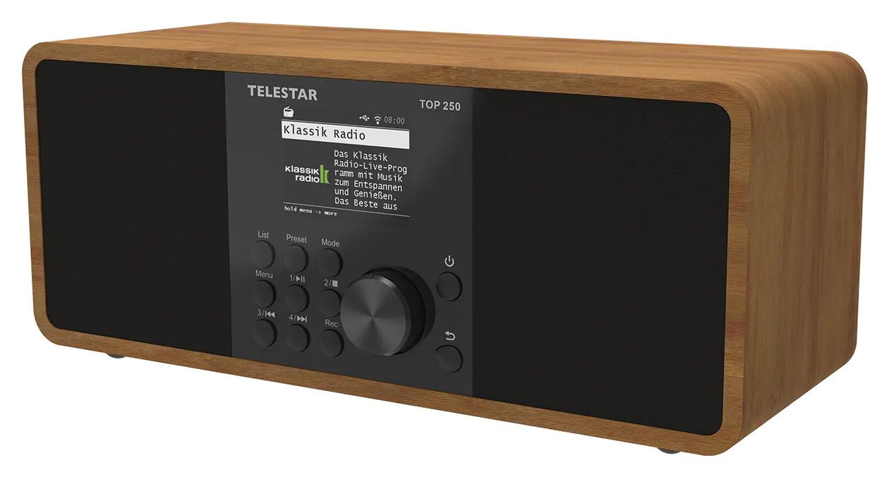 Top 250 Bluetooth DAB+, FM Radio Internet  (Holz) 