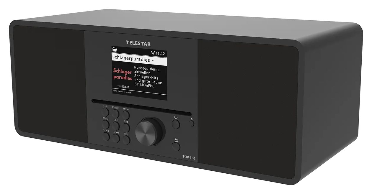 Top 300 Bluetooth DAB+, FM Radio Internet  (Schwarz) 