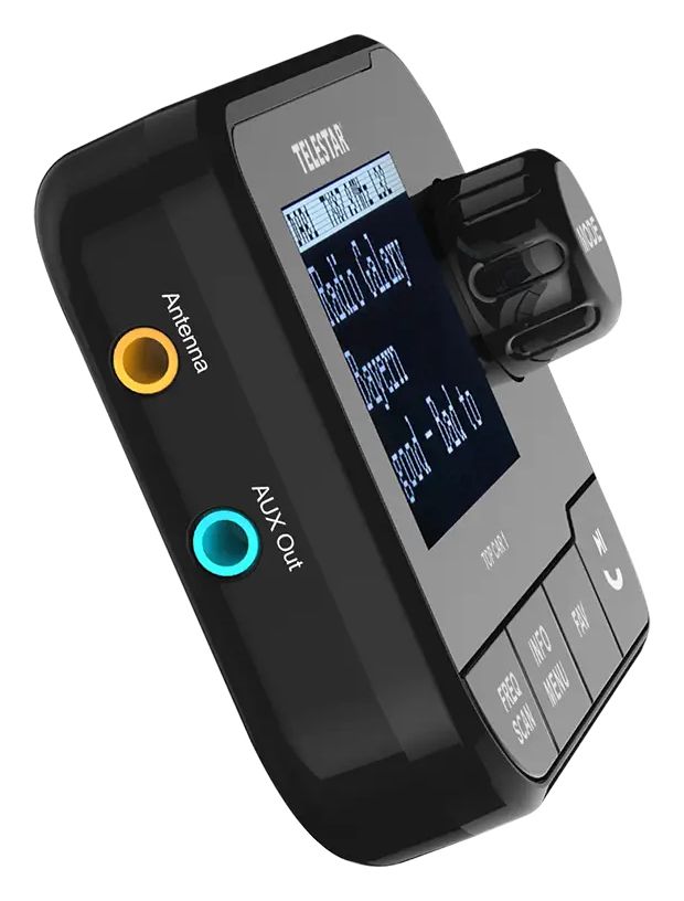 Top Car1 DAB+ Autoradio-Adapter Bluetooth (Schwarz) 