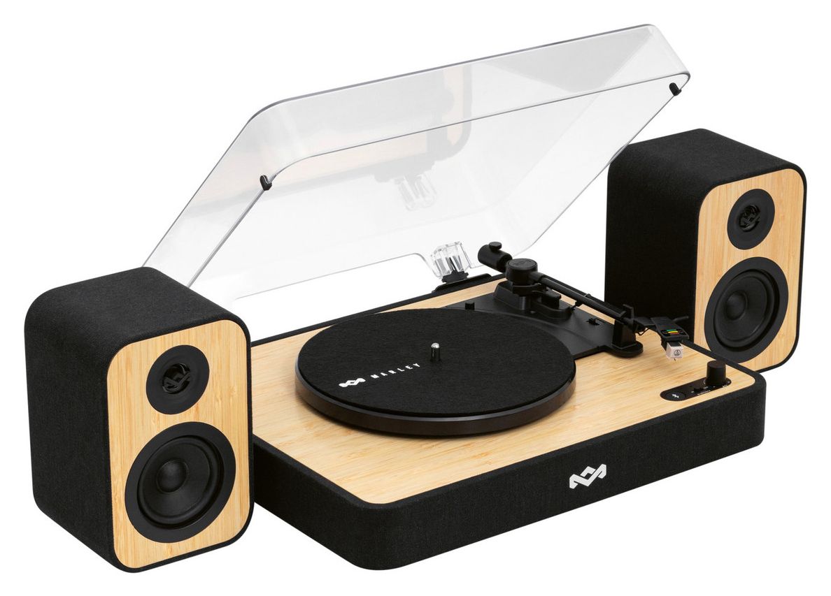 Revolution Audio-Plattenspieler mit Riemenantrieb  (Schwarz, Holz) 