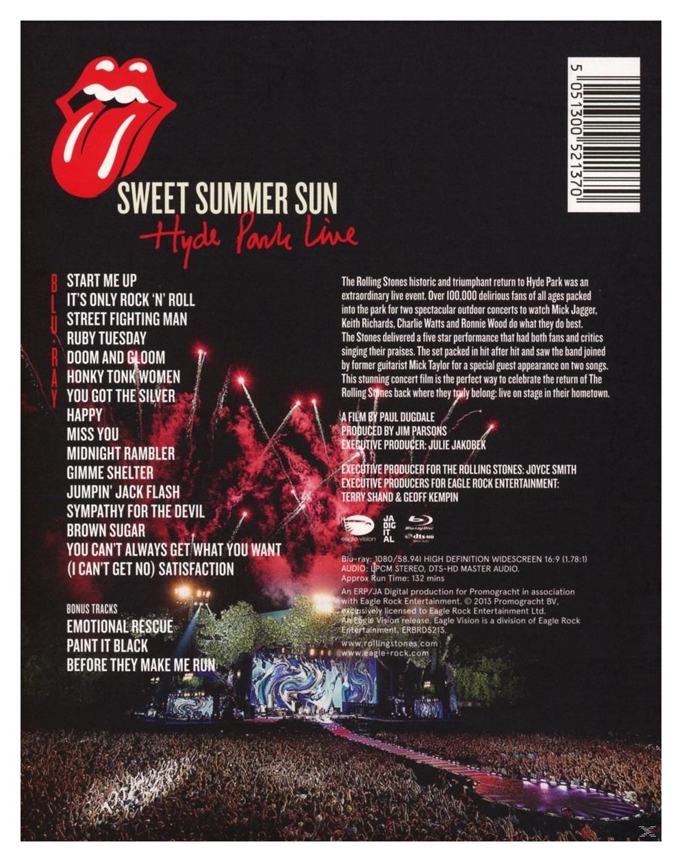 Eagle Rock The Rolling Stones Sweet Summer Sun Hyde Park Live Von Expert Technomarkt 1423