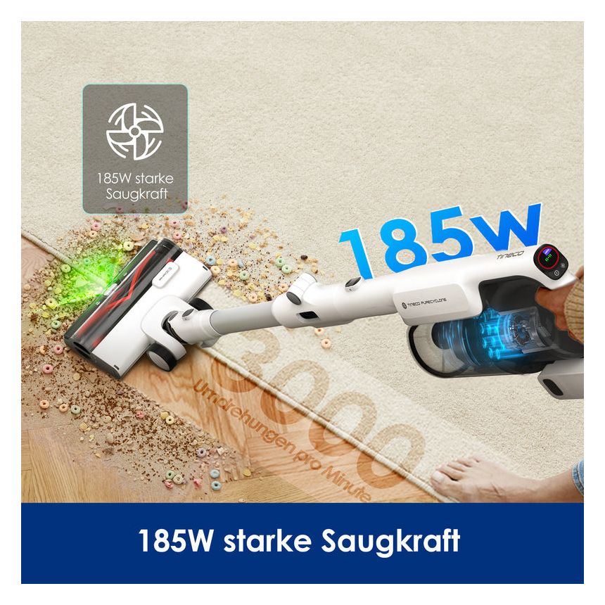 Pure One A50S Plus Handstaubsauger Beutellos bis 70 min Laufzeit  (Weiß) 