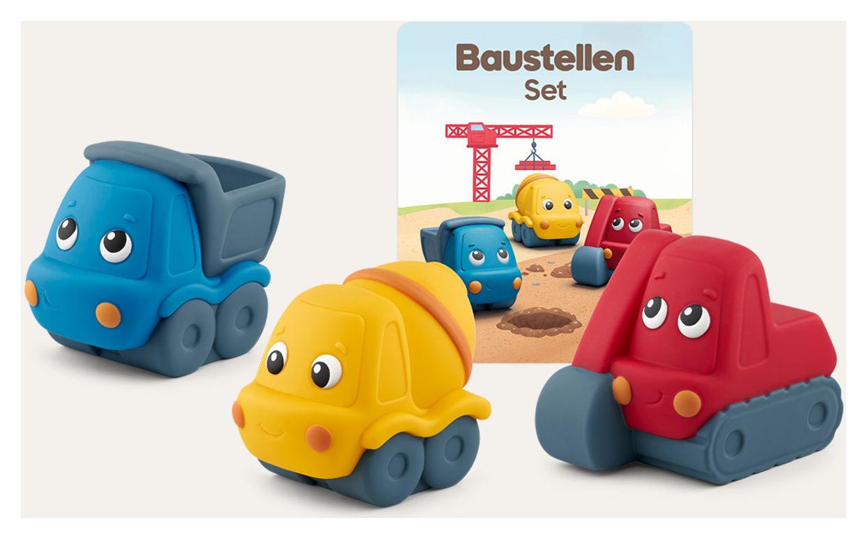 11004134 Baustellen Set 36 min (Gelb, Blau, Rot, Grau) 
